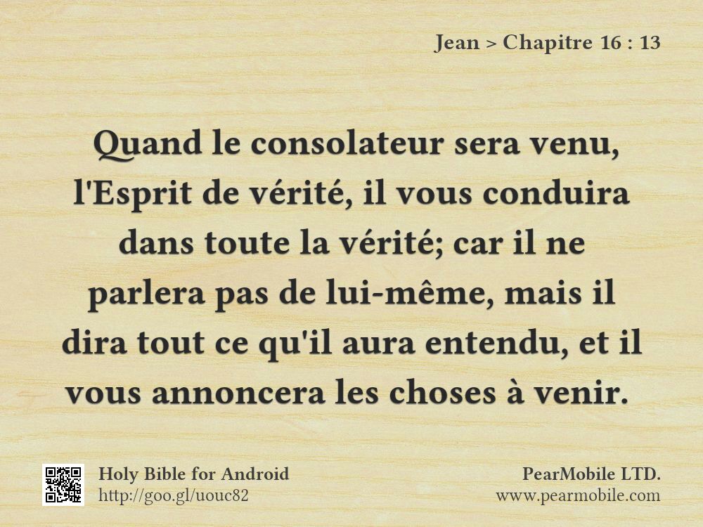 Jean, Chapitre 16:13